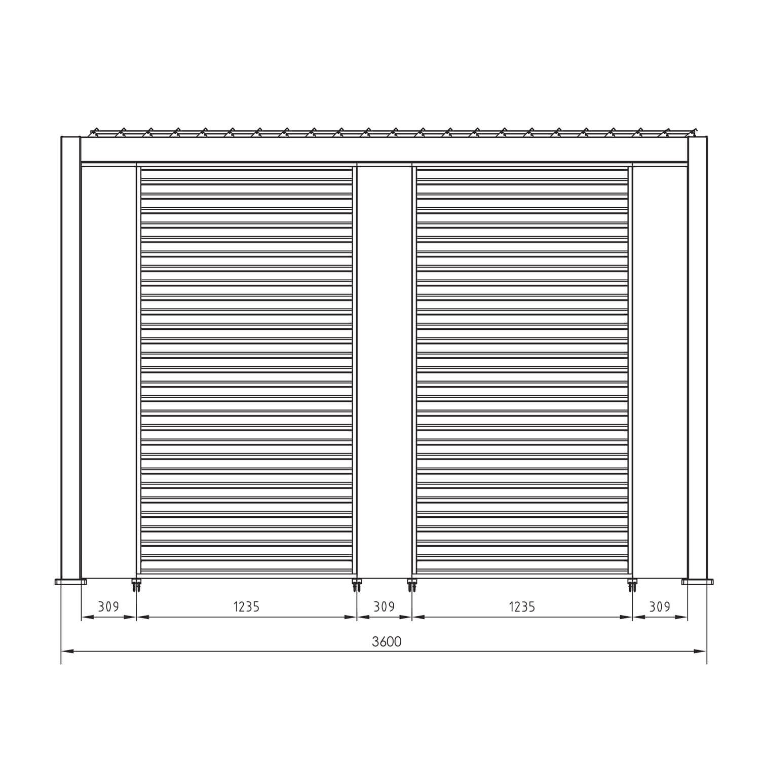 PANNELLO VERTICALE PERGOLA OCEAN ANTRACITE