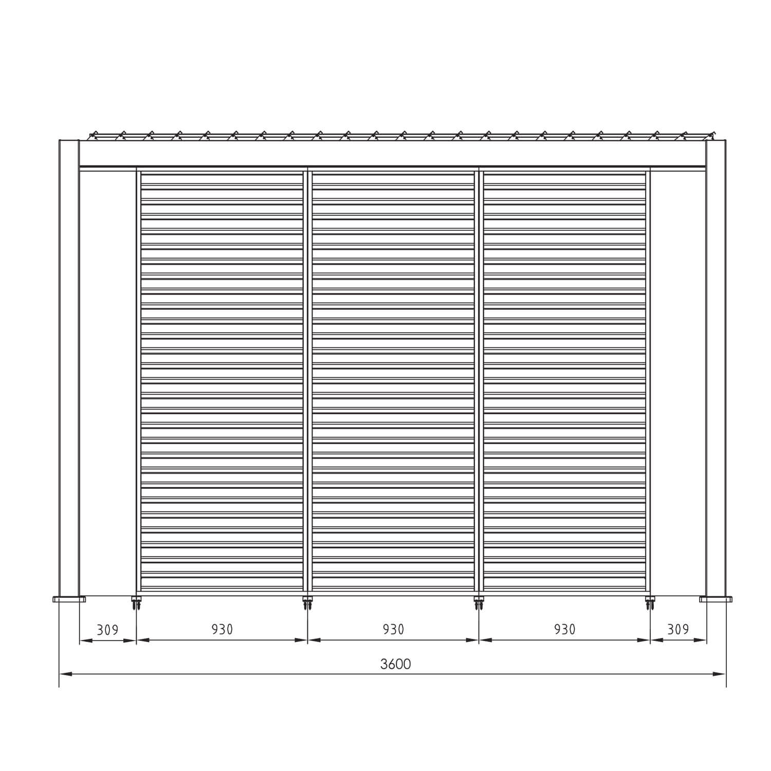 PANNELLO VERTICALE PERGOLA OCEAN ANTRACITE