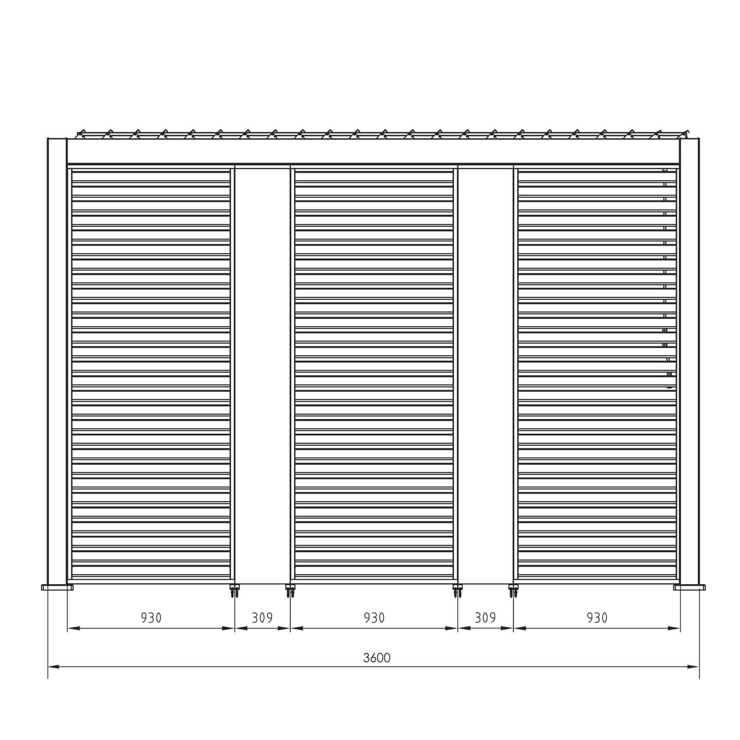 PANNELLO VERTICALE PERGOLA OCEAN ANTRACITE