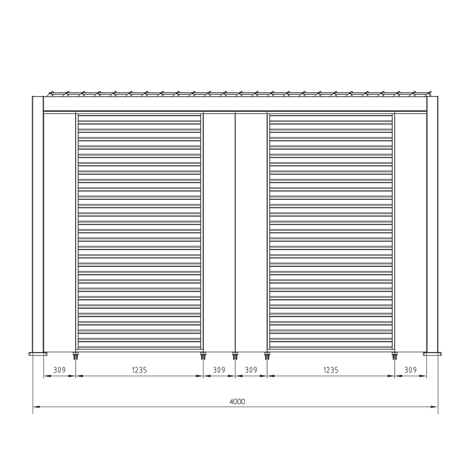PANNELLO VERTICALE PERGOLA OCEAN ANTRACITE