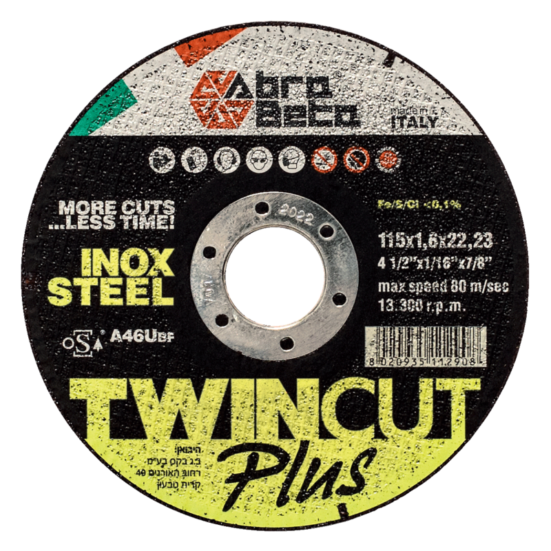 DISCO TWINCUT+ P/ACCIAIO MM.115X1.6