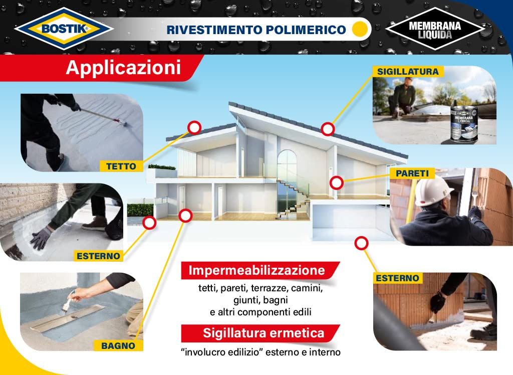 BOSTIK MEMBRANA LIQUIDA GRIGIA KG.1