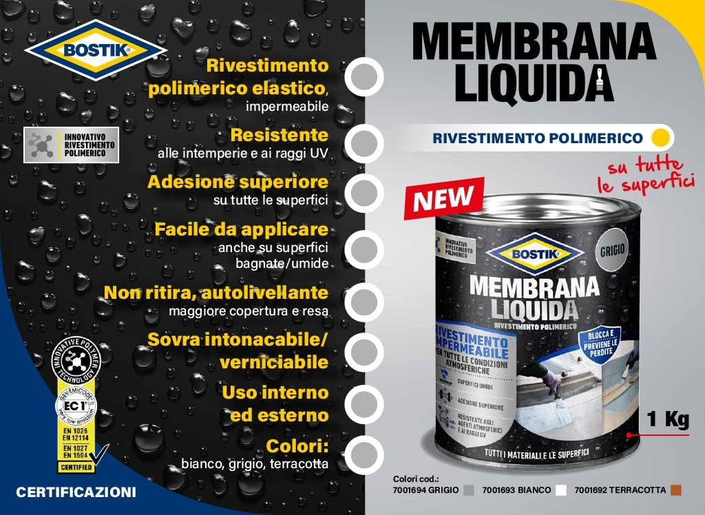 BOSTIK MEMBRANA LIQUIDA TERRAC.KG.1