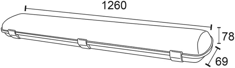 PLAFONIERA IP65 1TUBO CM.120 OFELIA