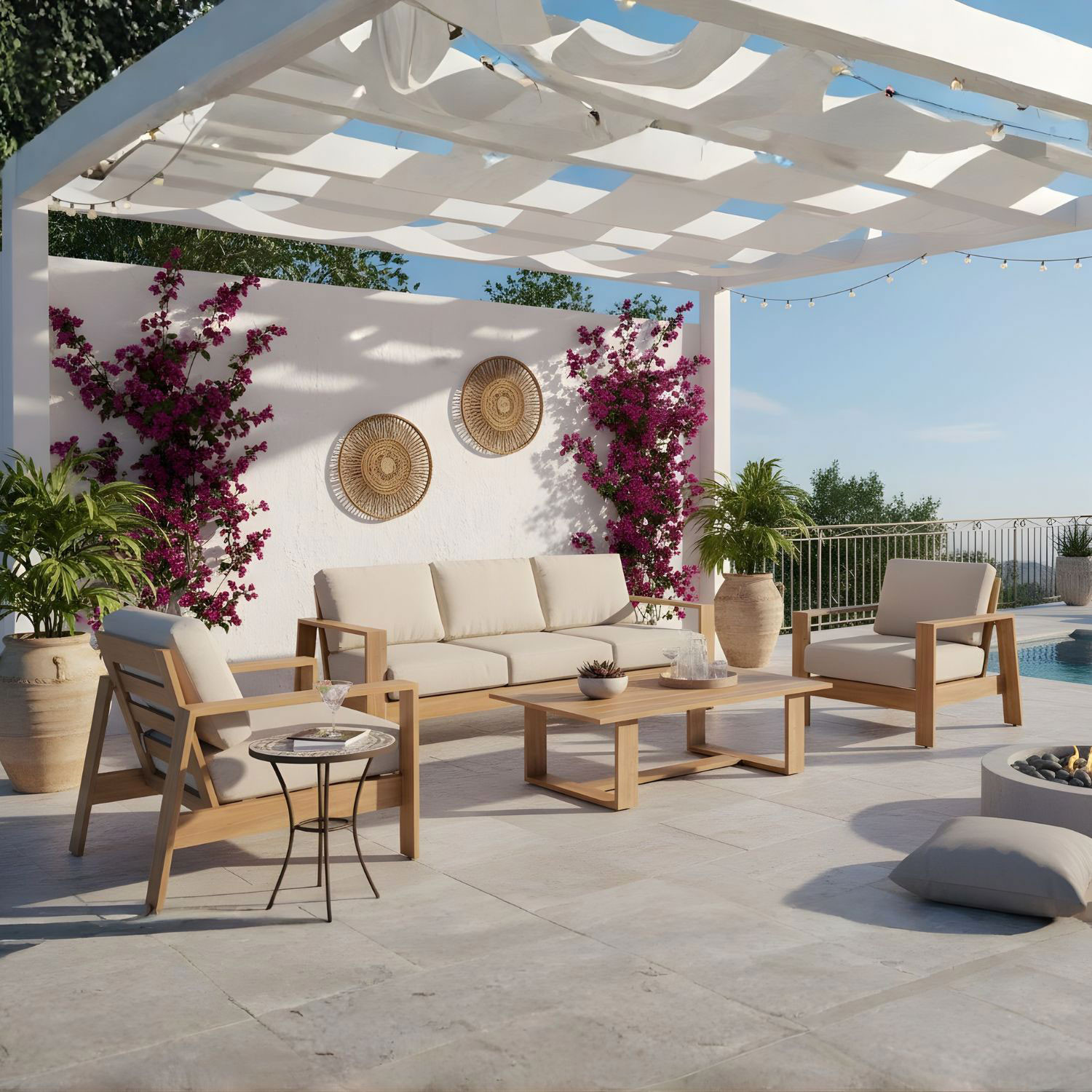 SALOTTO ALLUMINIO BALTIC NATURALE EFFETTO LEGNO