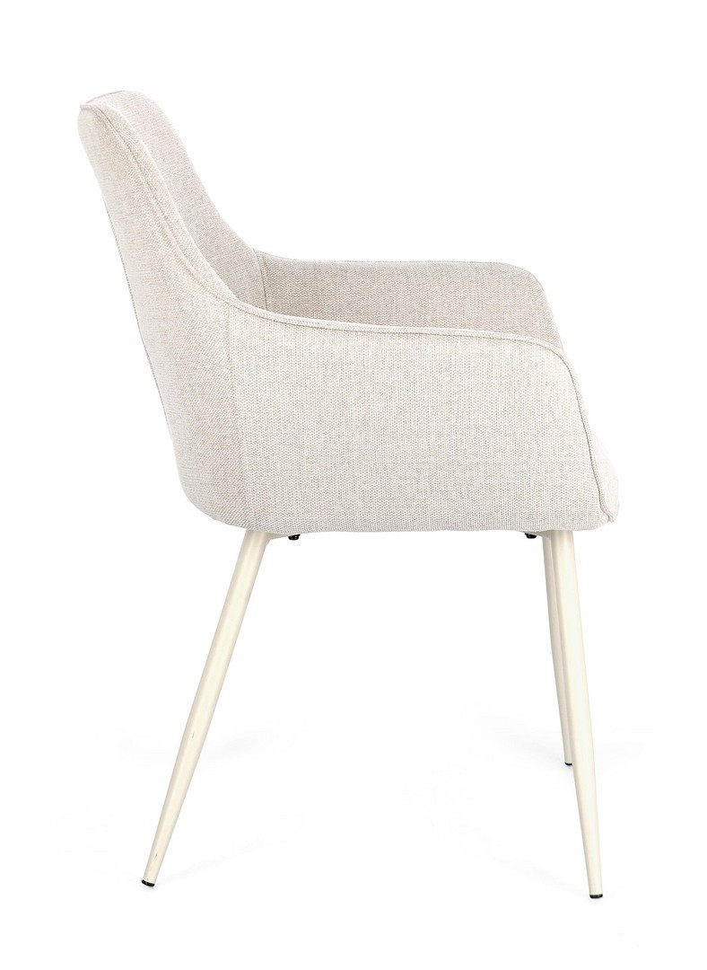 SEDIA C/BR CORA BEIGE/BEIGE