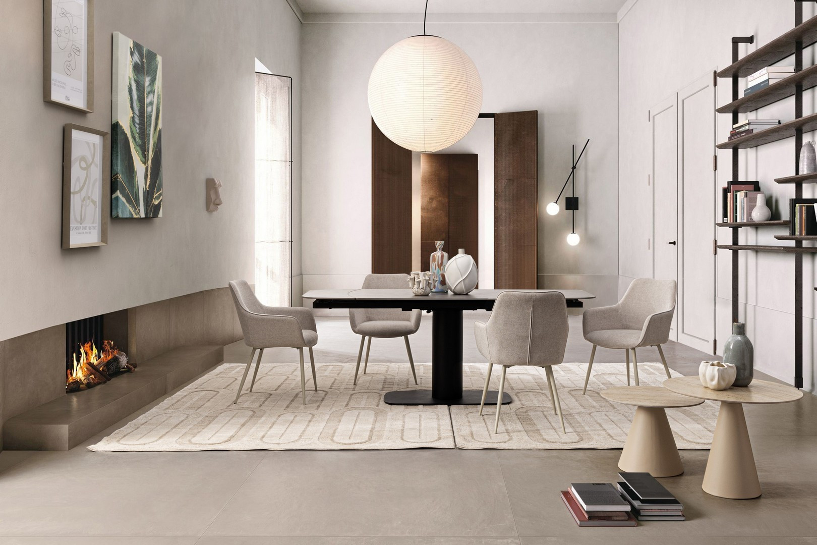 SEDIA C/BR CORA BEIGE/BEIGE
