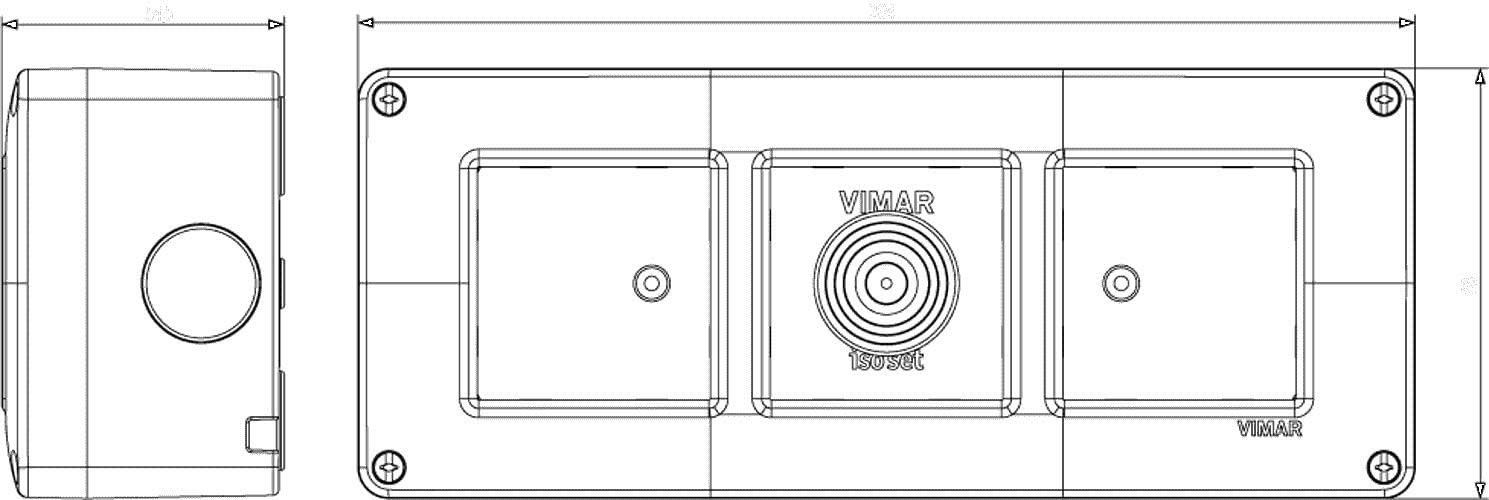 CONTENITORE IP40 6M 2X3 ORIZZONTALE E VERTICALE