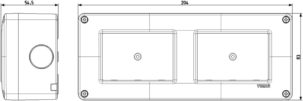 CONTENITORE IP40 6M 3X2 ORIZZONTALE