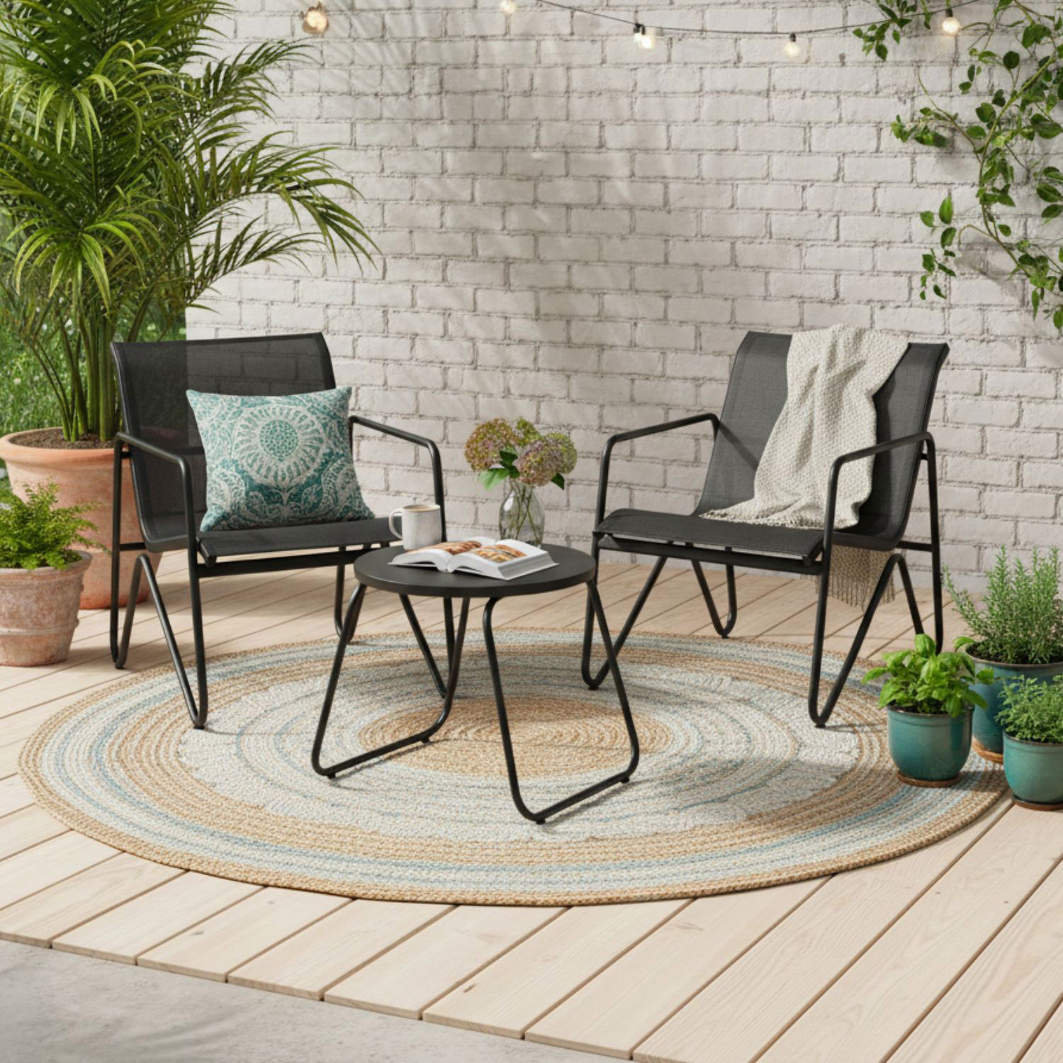 SET DA BALCONE 2POLTRONE+TAVOLINO