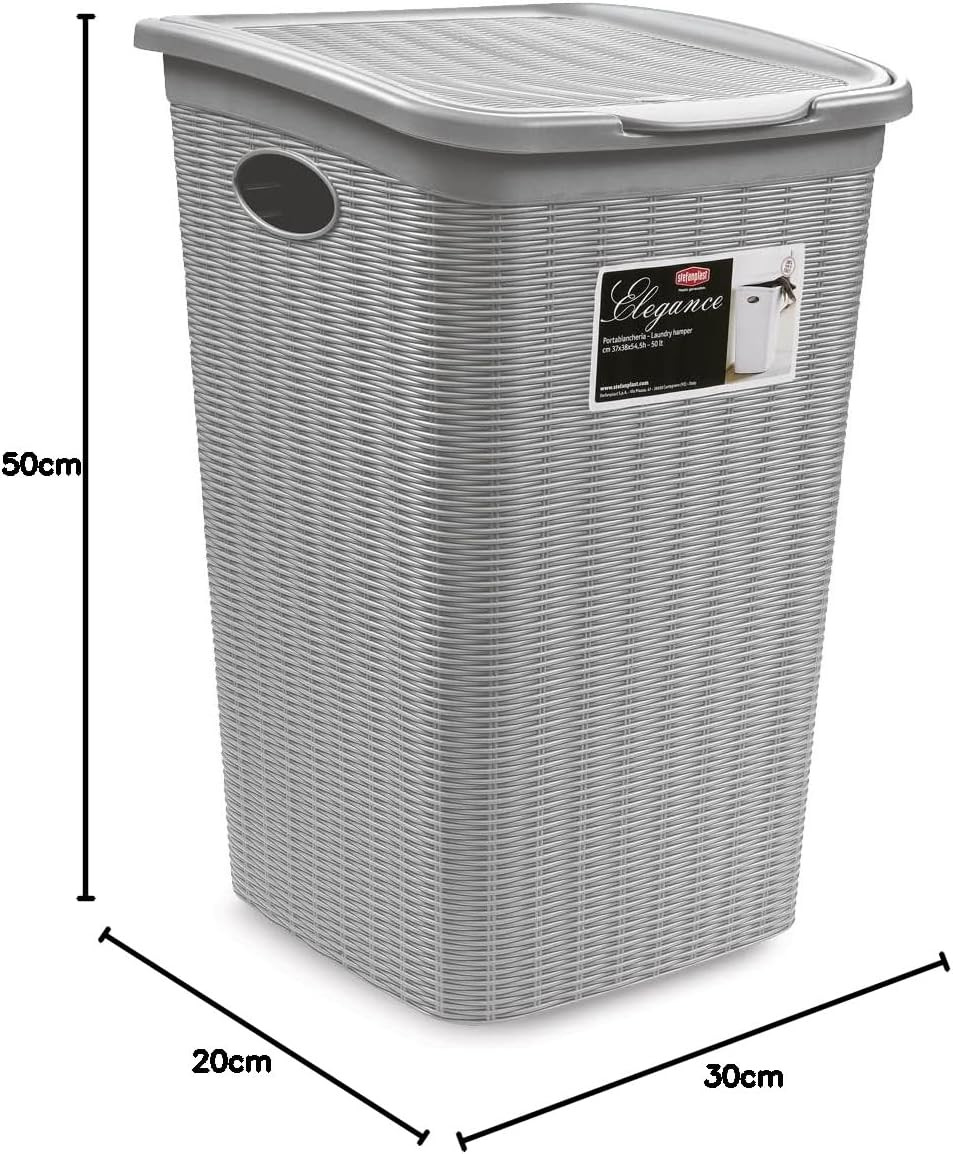 PORTABIANCHERIA EL.50LT.STONE GRIG.