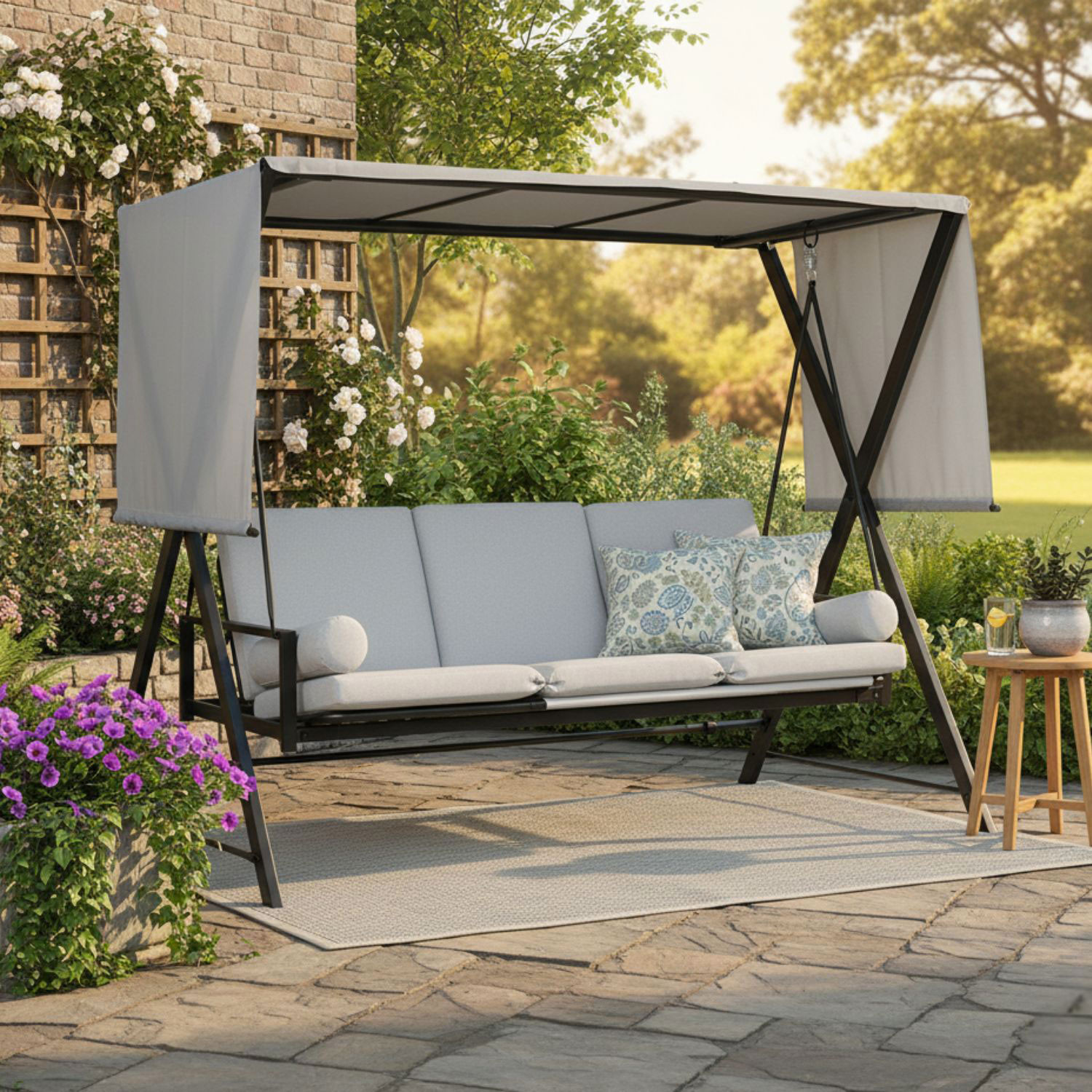 DONDOLO LOUNGE 3 POSTI CON COPERTURA POMPEI