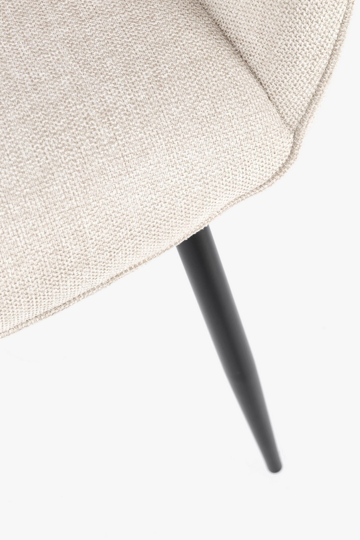 SEDIA C/BR CORA NERO BEIGE
