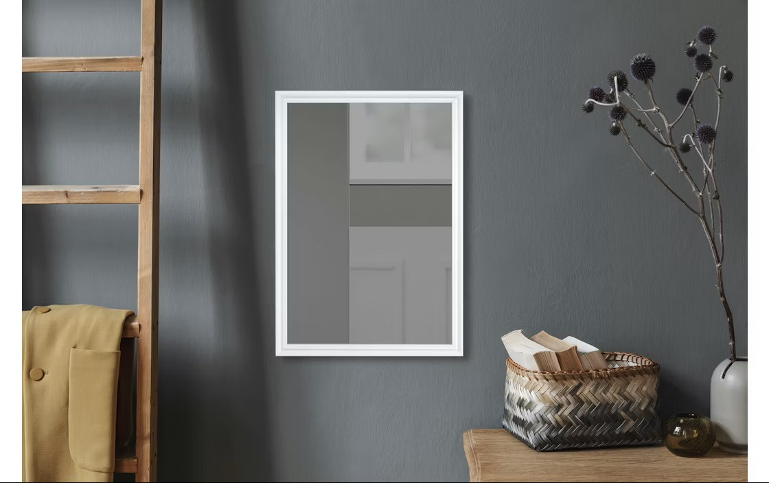 *SPECCHIO C/CORN.KARINA CM.50X70 BIANCO