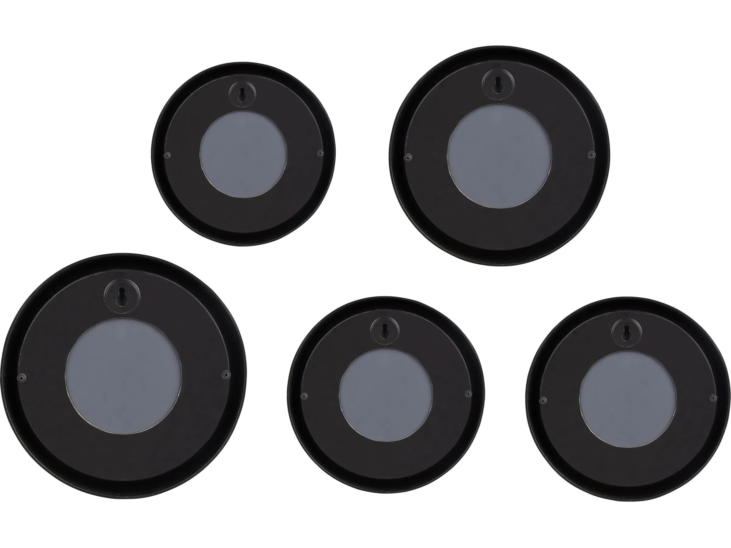 SET5 SPECCHI LIA TONDI NERO INT.ORO