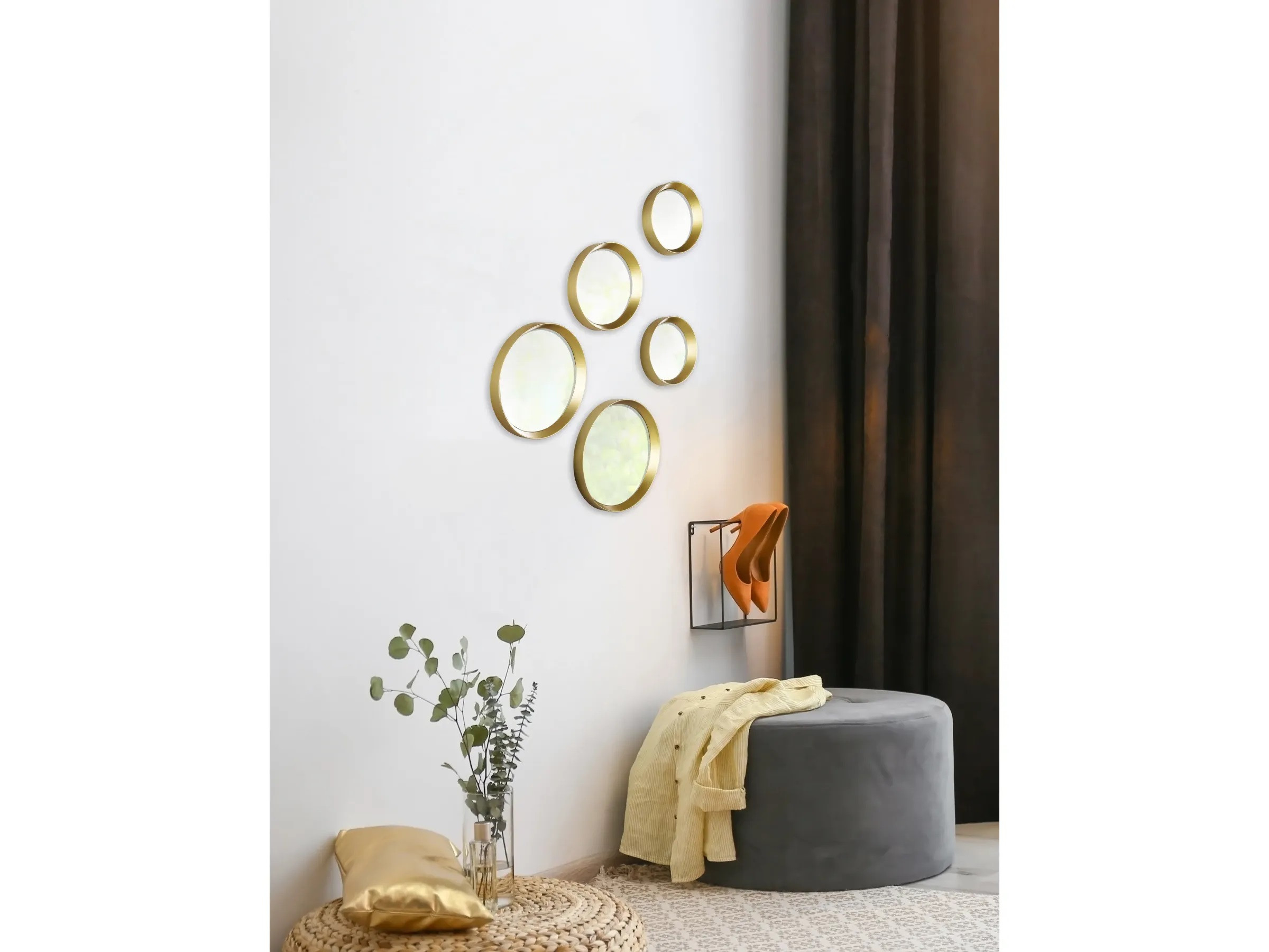 SET5 SPECCHI LIA TONDI ORO