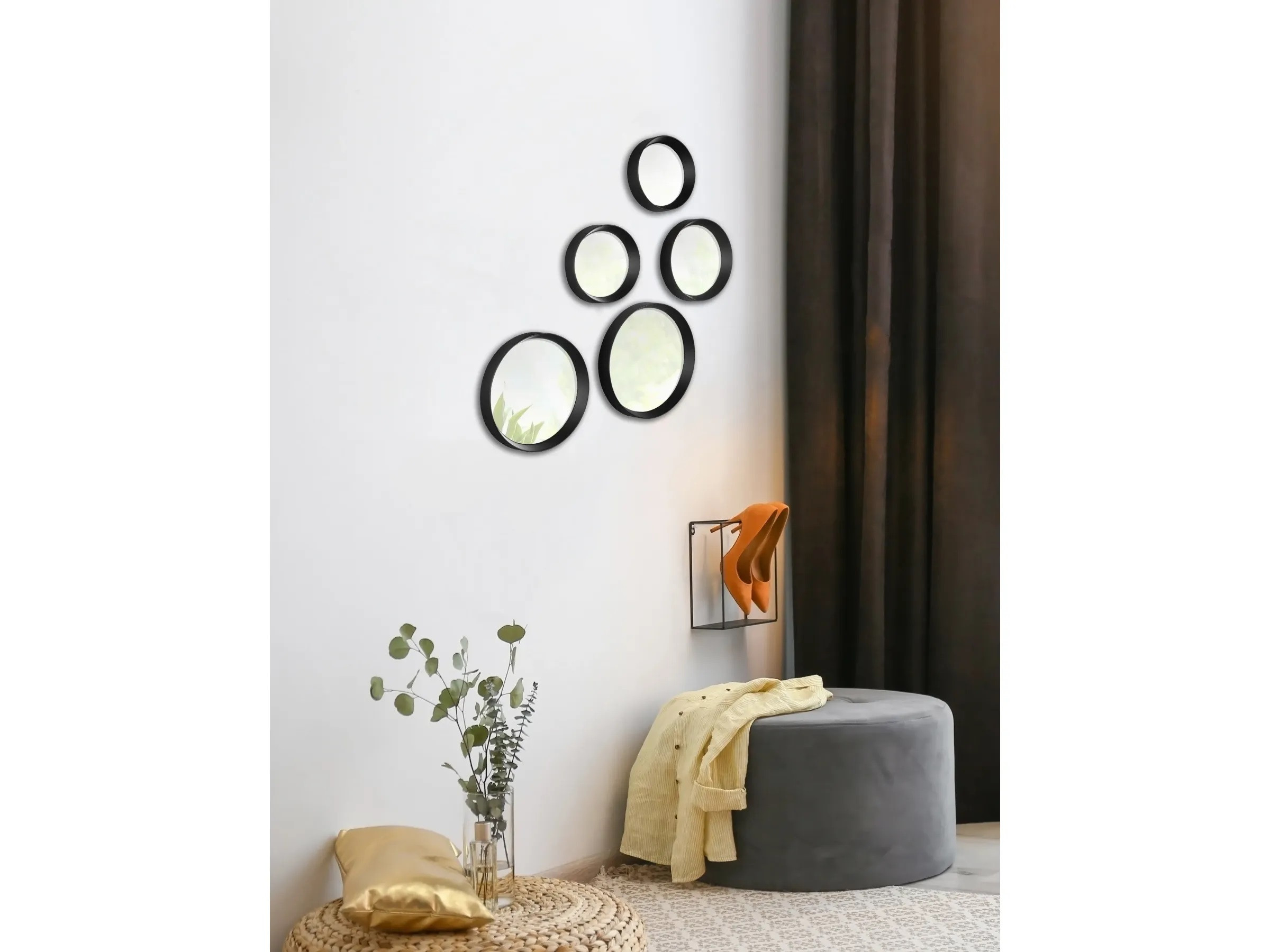 SET5 SPECCHI LIA TONDI NERO