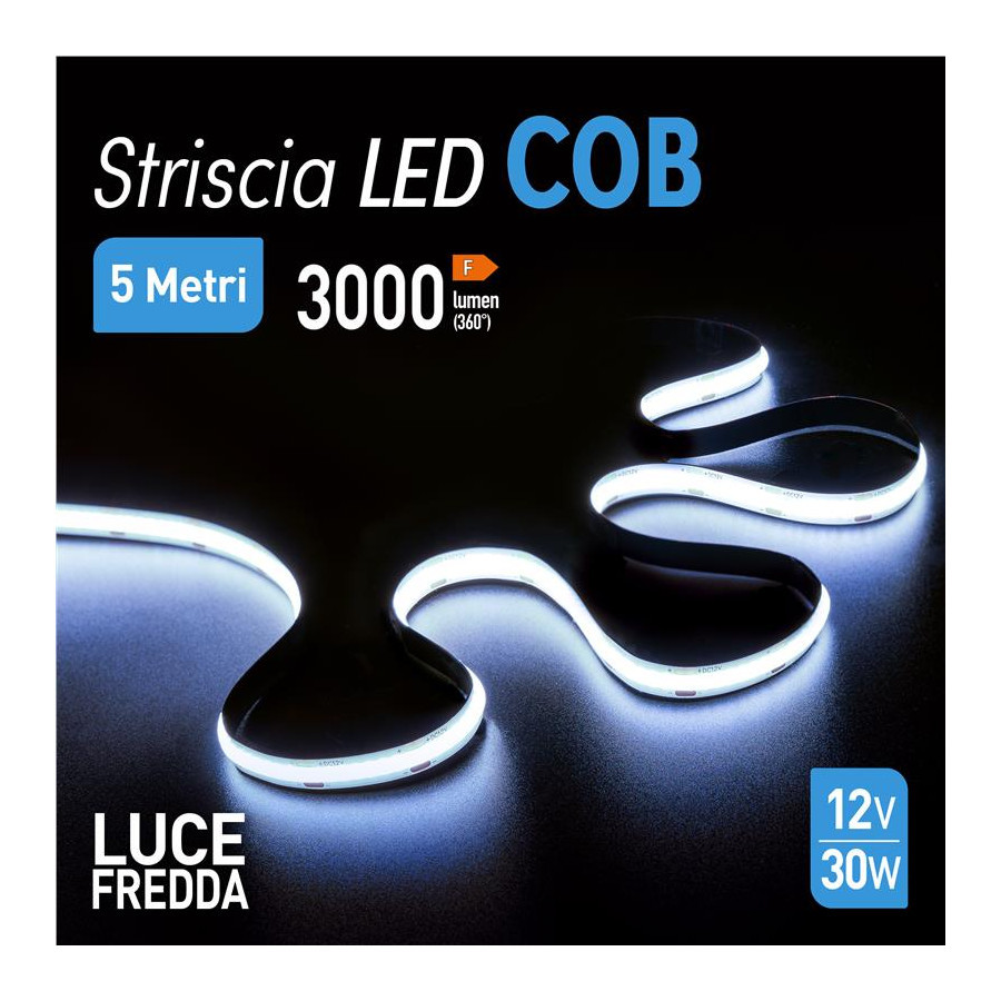 STRISCIA LED 5M 30W 12V 320LED L.F.