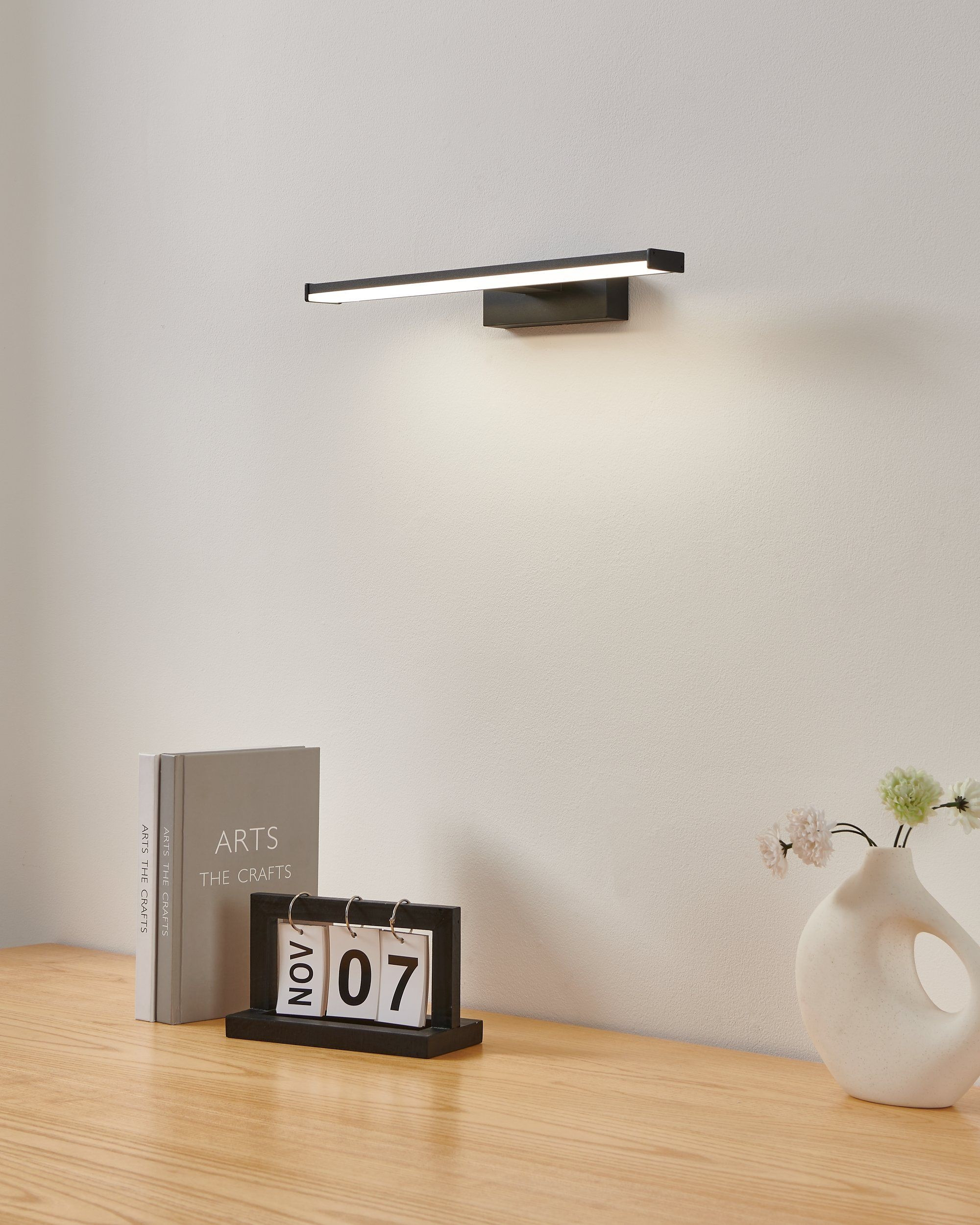 GALENZANA-E ILL.P/SPECCHIO LED 7.4W NERO CM.40