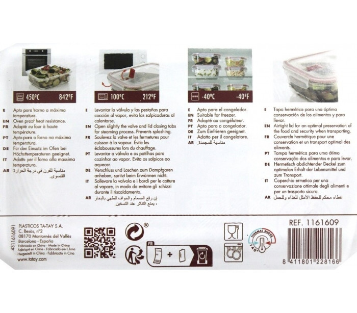 CONT.RETT.ERMETICO COOK&EAT 0.64L IN VETRO
