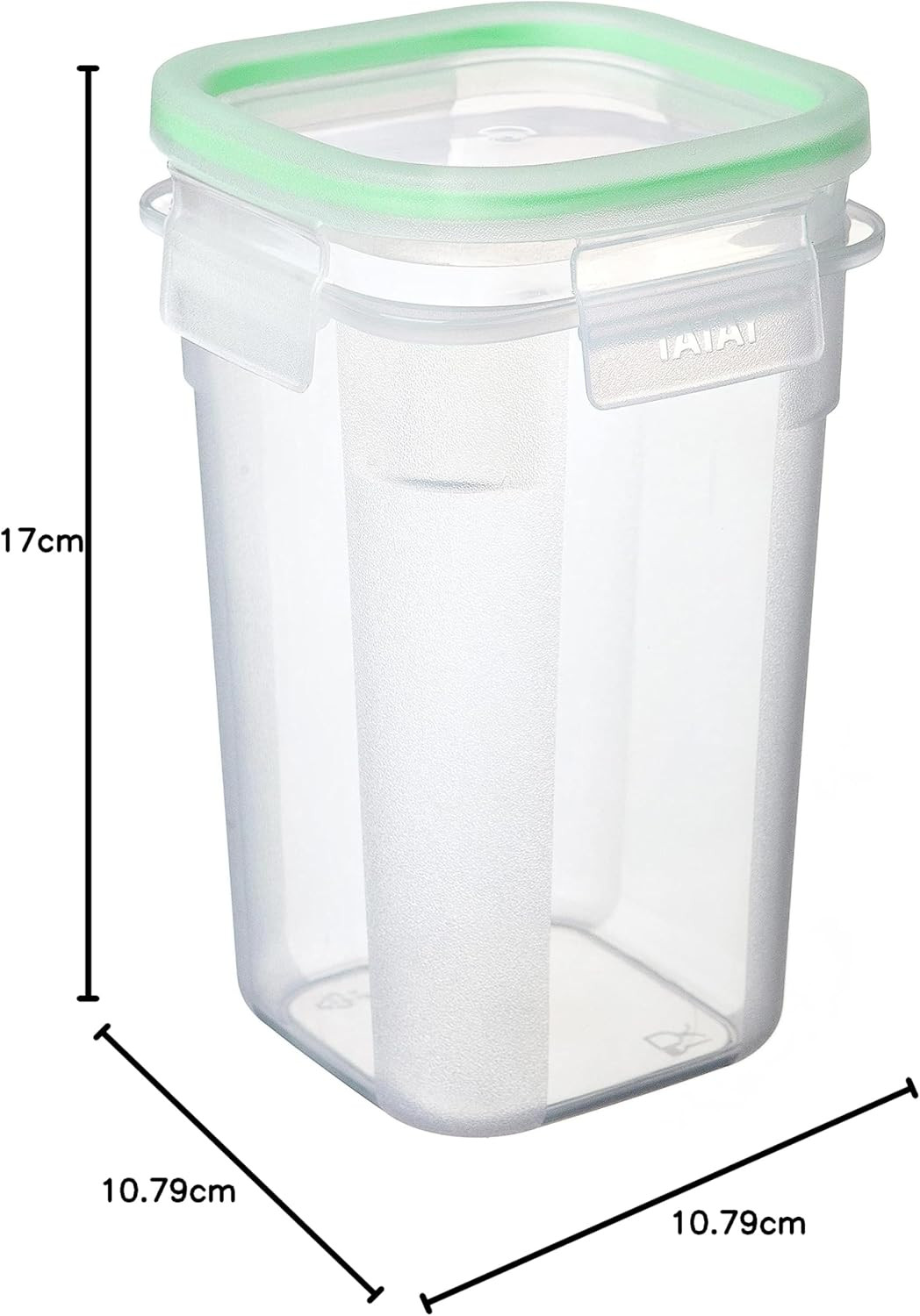 CONT.QUAD.1L CLIP SAFE TRAS/VERDE
