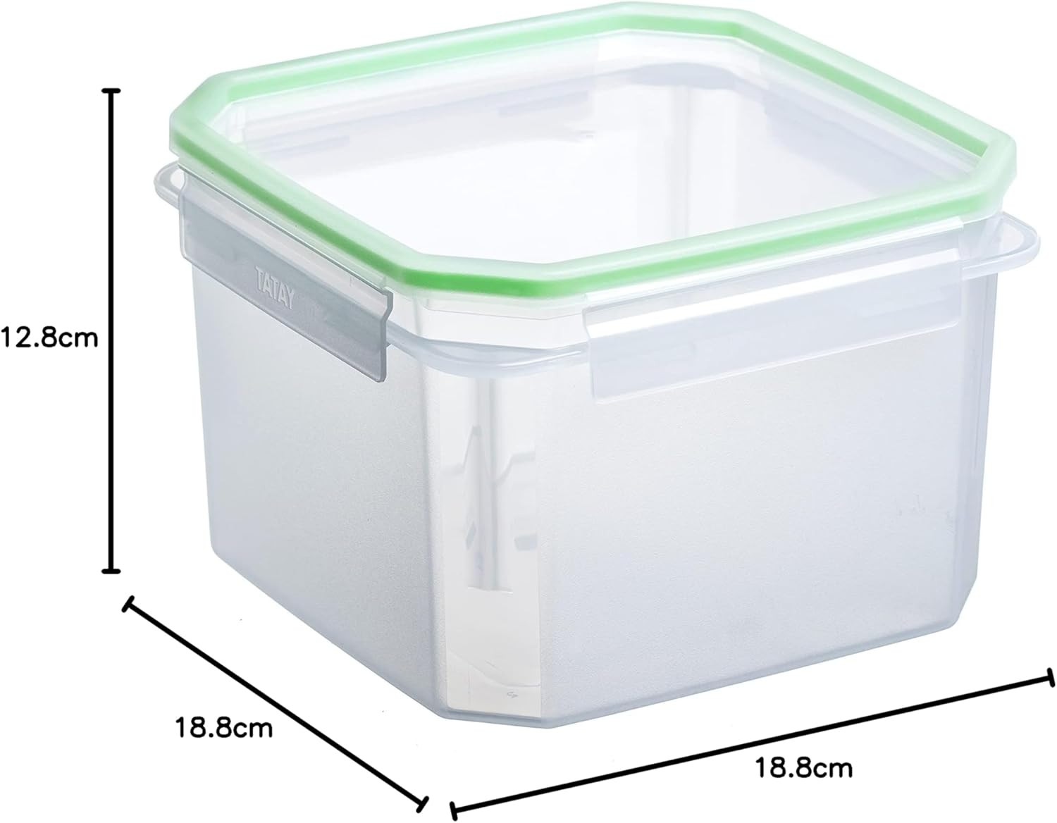 CONT.QUAD.2.9 L CLIP SAFE TRAS/VERDE