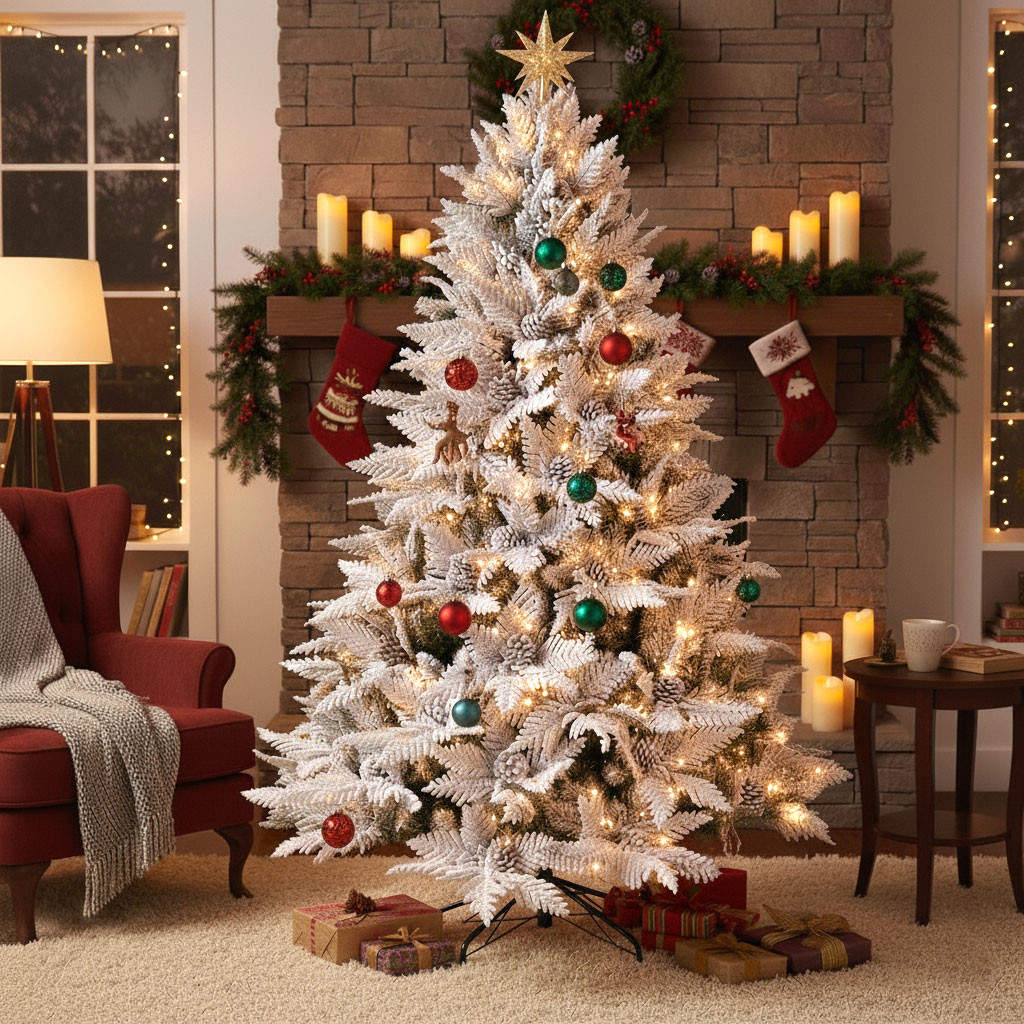 ALBERO NATALE INNEVATO MISTO CM.270 2057 PUNTE