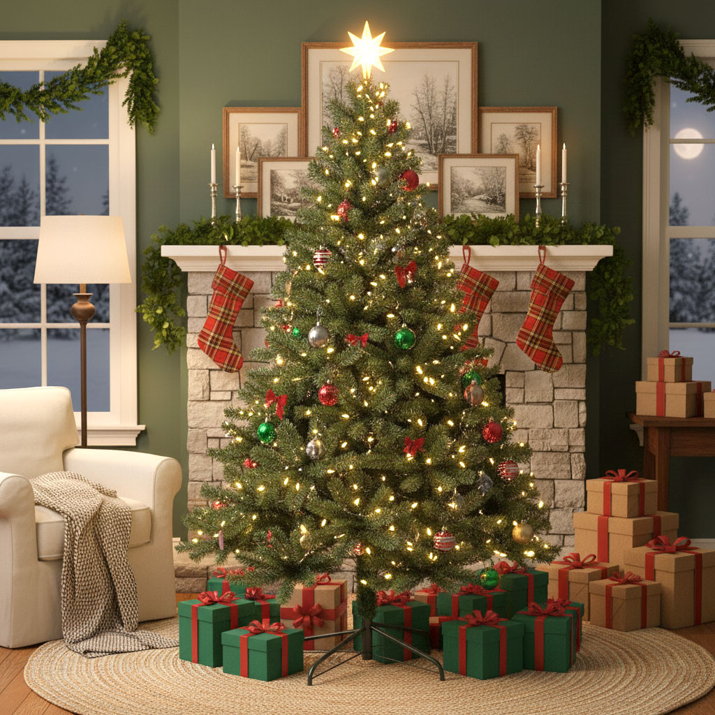 ALBERO DI NATALE PVC CM.180 780 PUNTE