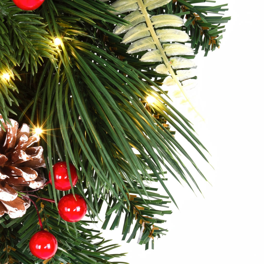 GHIRLANDA CM.200 MISTA C/BACCHE CON 30 LED 168 P.