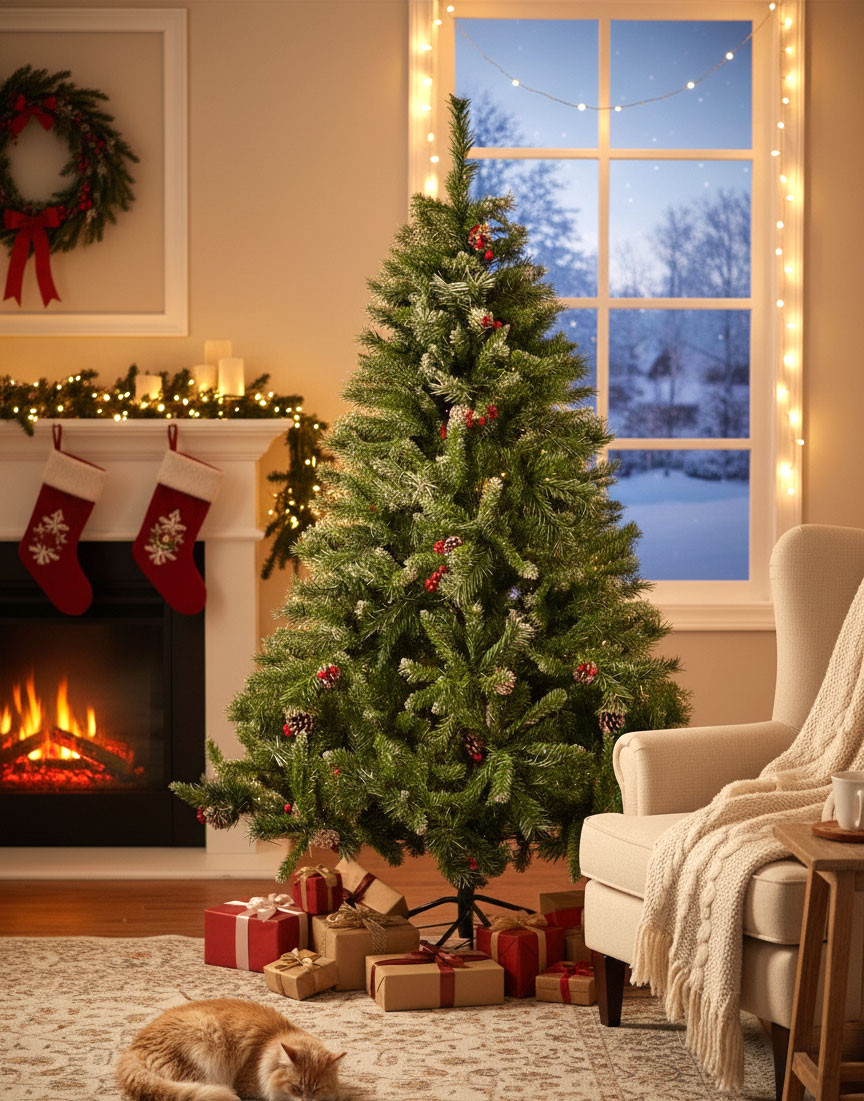 ALBERO DI NATALE PVC CM.150 720 PUNTE