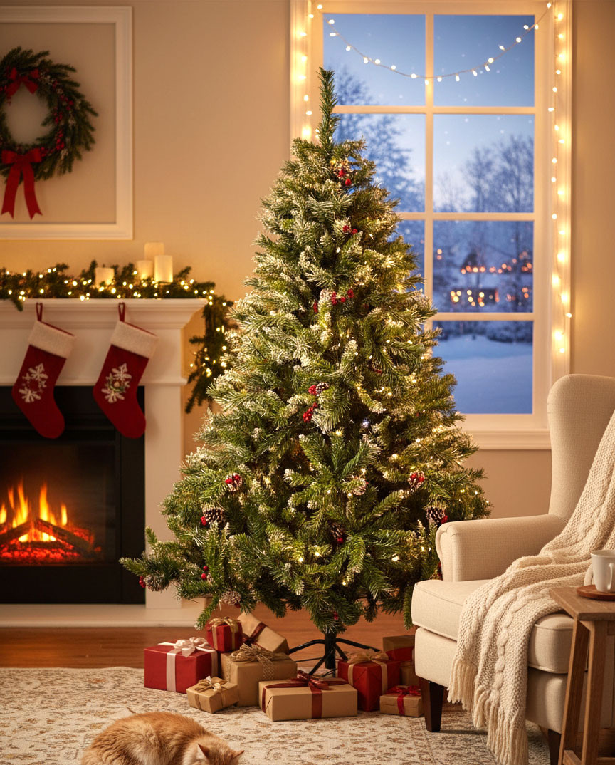 ALBERO DI NATALE PVC CM.180 1088 PUNTE