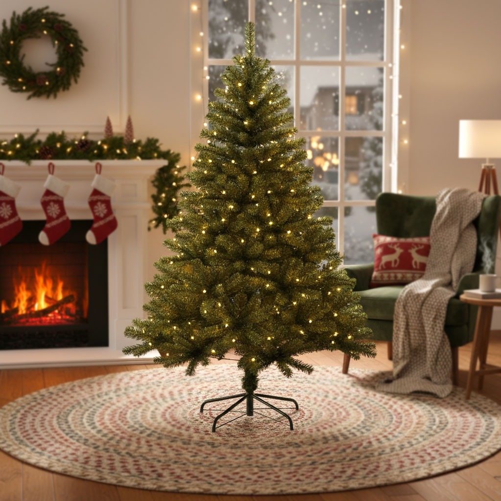 ALBERO NATALE PVC CM.150 CON 160 LED 450 PUNTE