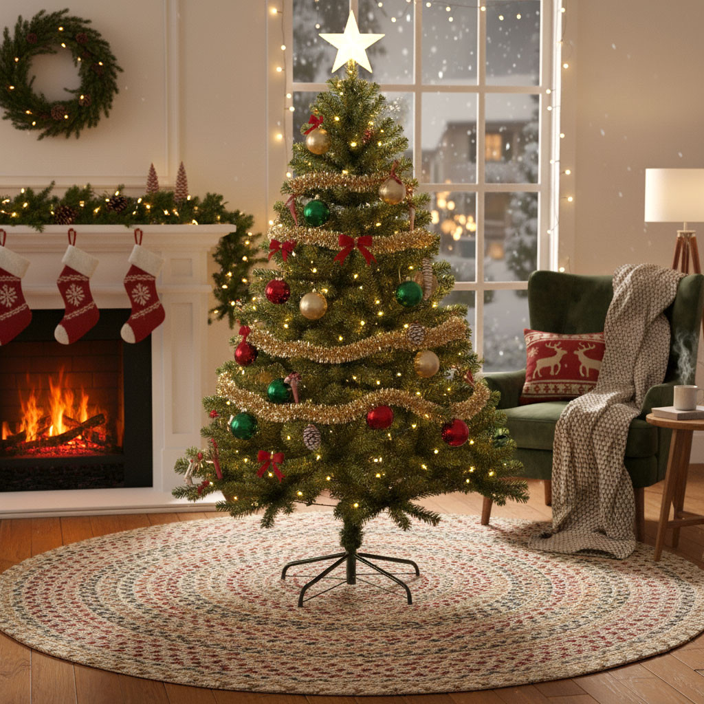 ALBERO NATALE PVC CM.150 CON 160 LED 450 PUNTE