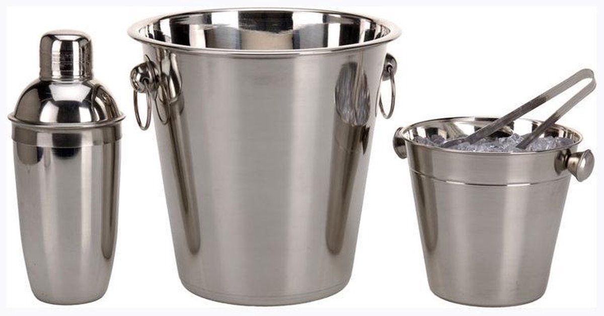 SET DA BAR 4PZ ACCIAIO INOX