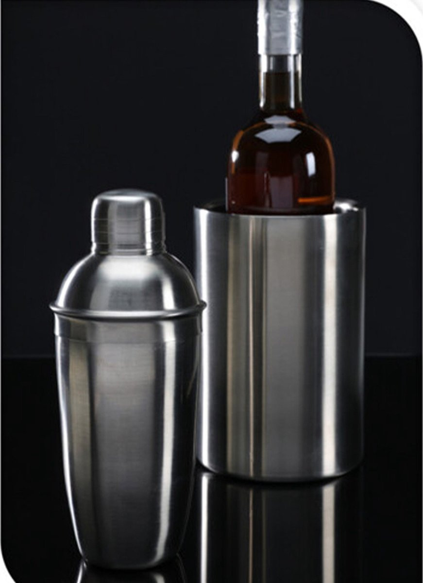SET DA BAR 2PEZZI ACCIAIO INOX