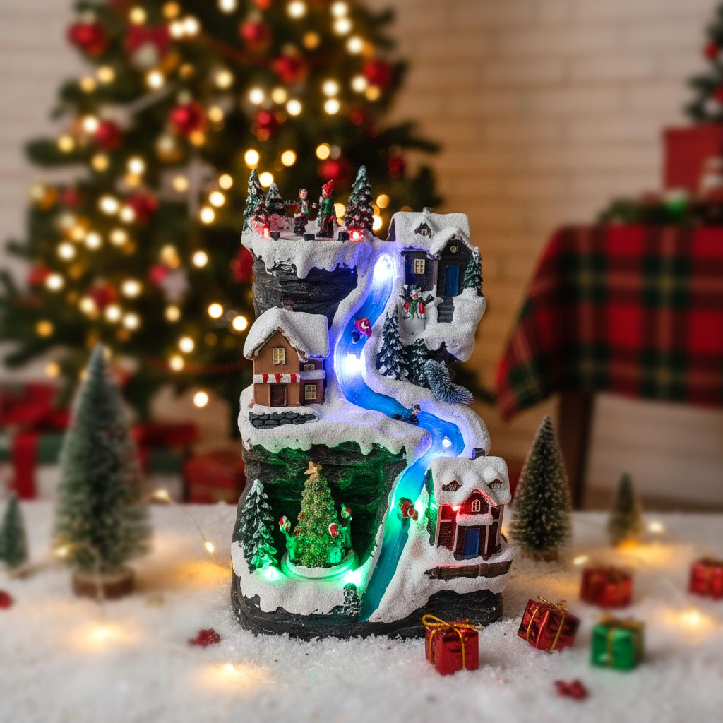 GIOSTRINA PISTA DA SCI C/LUCE/MOVIMENTO CM.22X34H