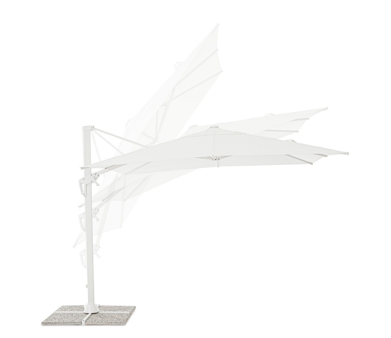 OMBRELLONE A BRACCIO VEGA 3X3 BIANCO