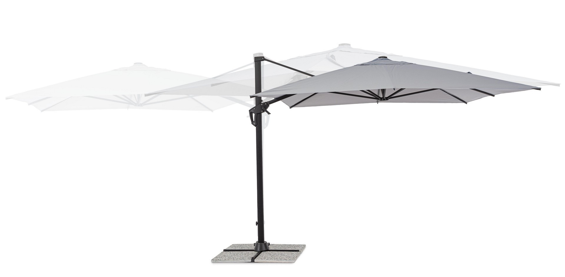 OMBRELLONE A BRACCIO VEGA 3X3 ANTRACITE-GRIGIO