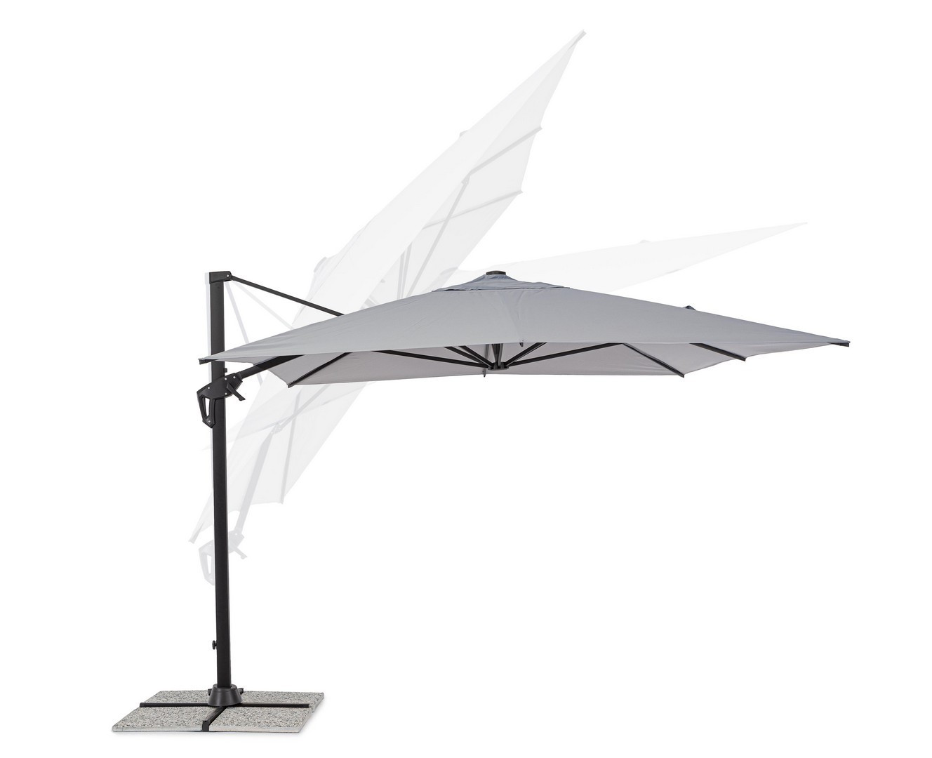 OMBRELLONE A BRACCIO VEGA 3X3 ANTRACITE-GRIGIO