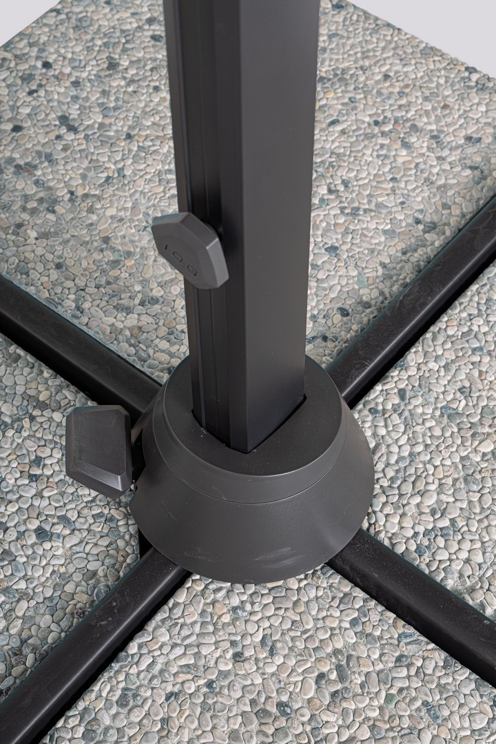 OMBRELLONE A BRACCIO VEGA 3X3 ANTRACITE-GRIGIO