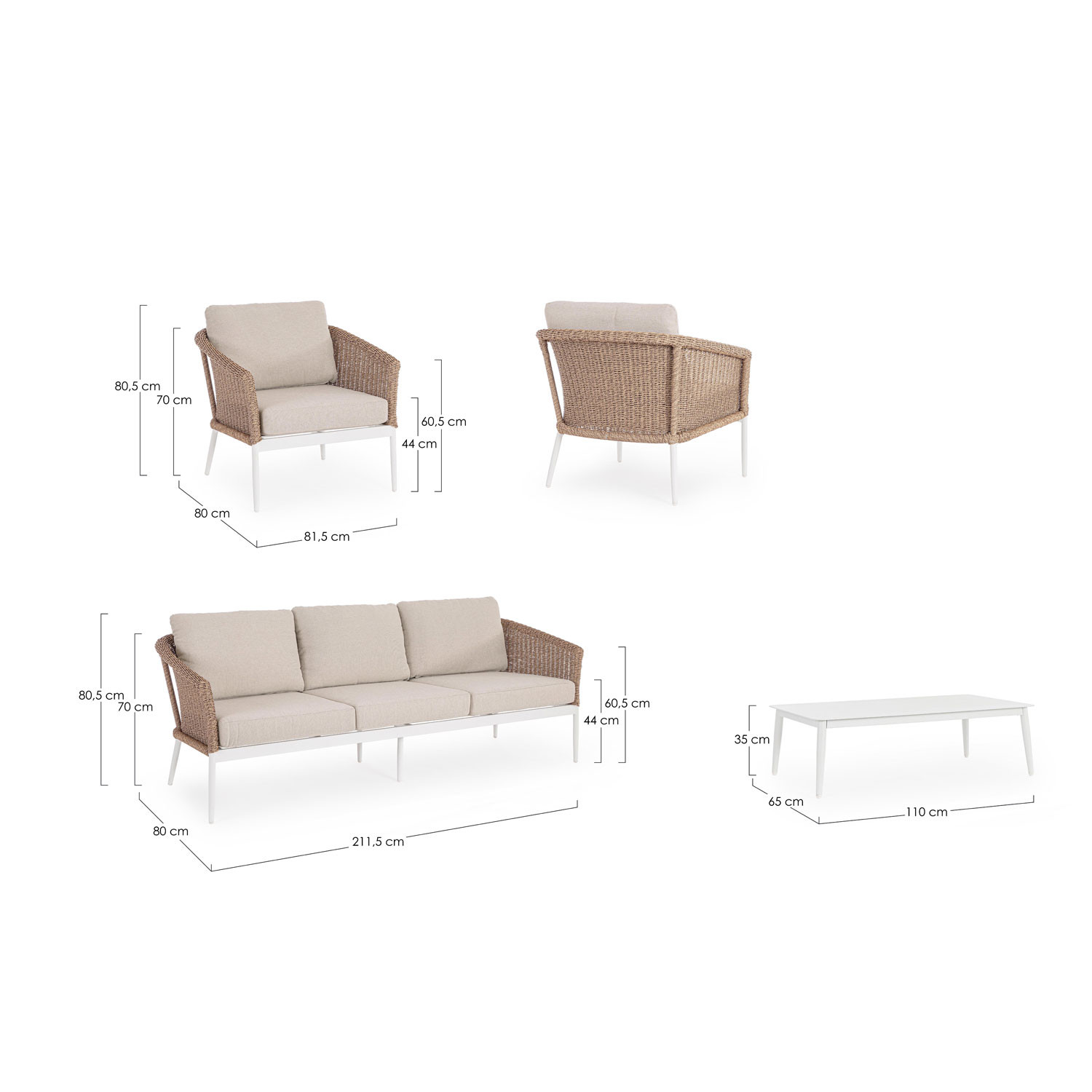 SALOTTO 3 POSTI OCEANA C-C VAPOR