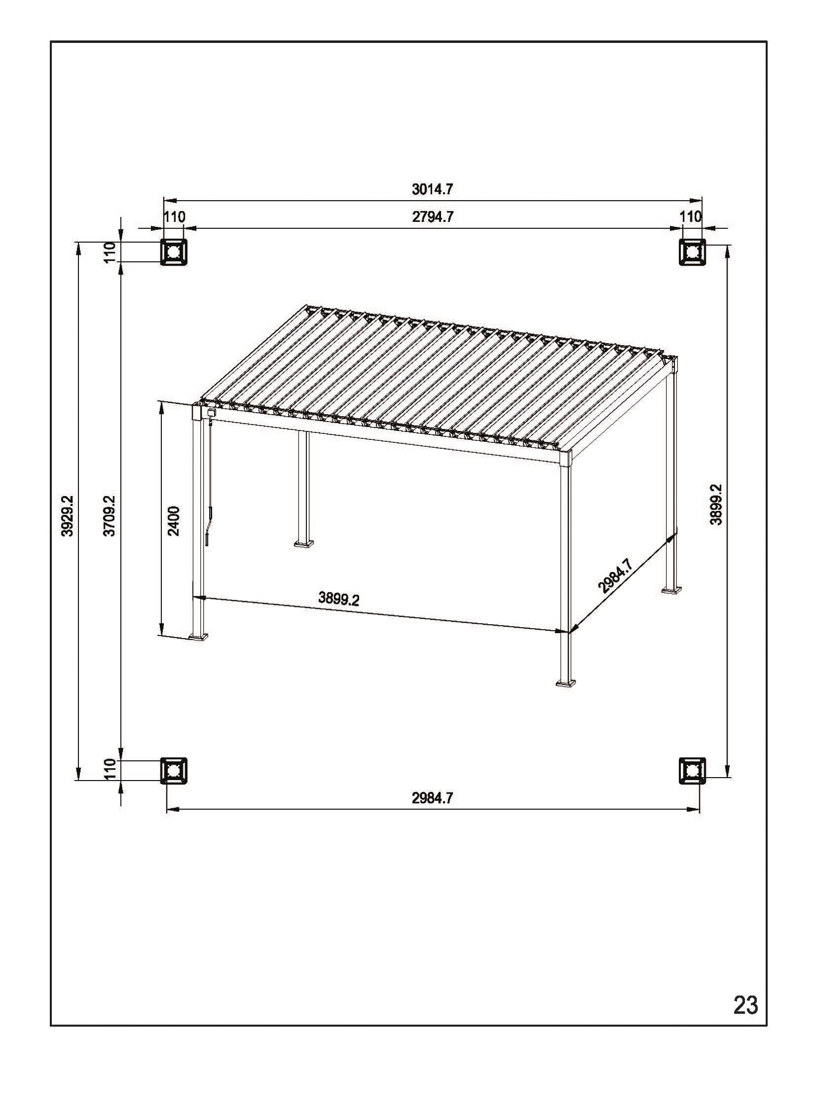 PERGOLA GARDA MT.3X4 ANTRACITE
