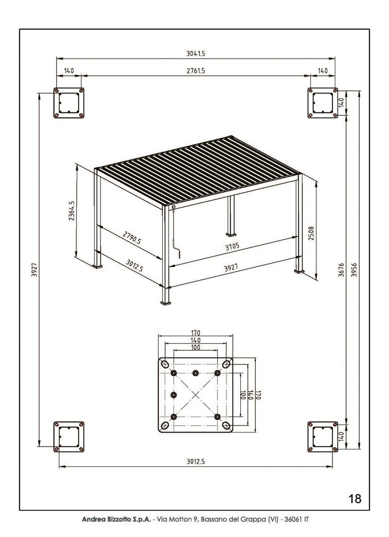 PERGOLA OCEAN MT.3X4 SETA