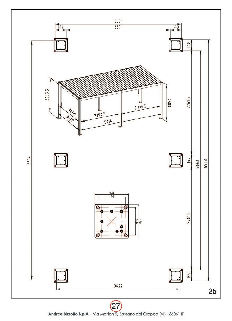 PERGOLA OCEAN MT.3.6X6 SETA