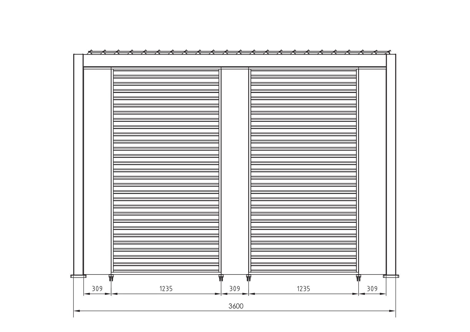 PERGOLA OCEAN MT.3.6X6 SETA