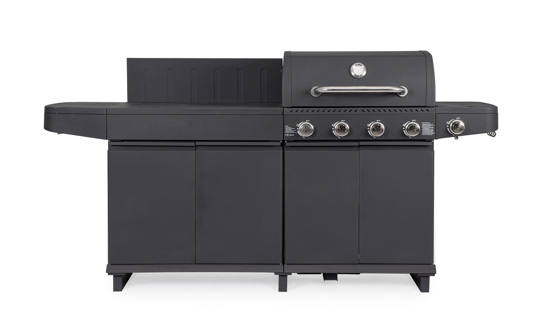 CUCINA A GAS MERITA ANTRACITE CM.216X57 H.116