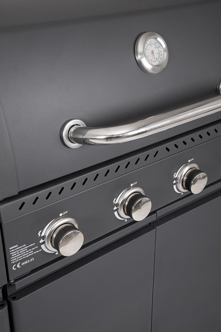 CUCINA A GAS MERITA ANTRACITE CM.216X57 H.116