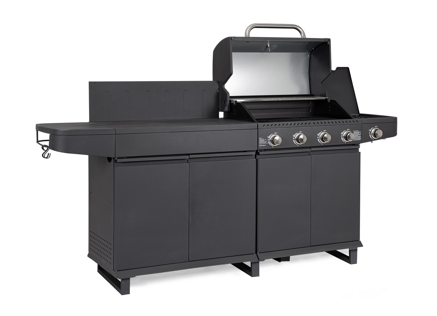 CUCINA A GAS MERITA ANTRACITE CM.216X57 H.116