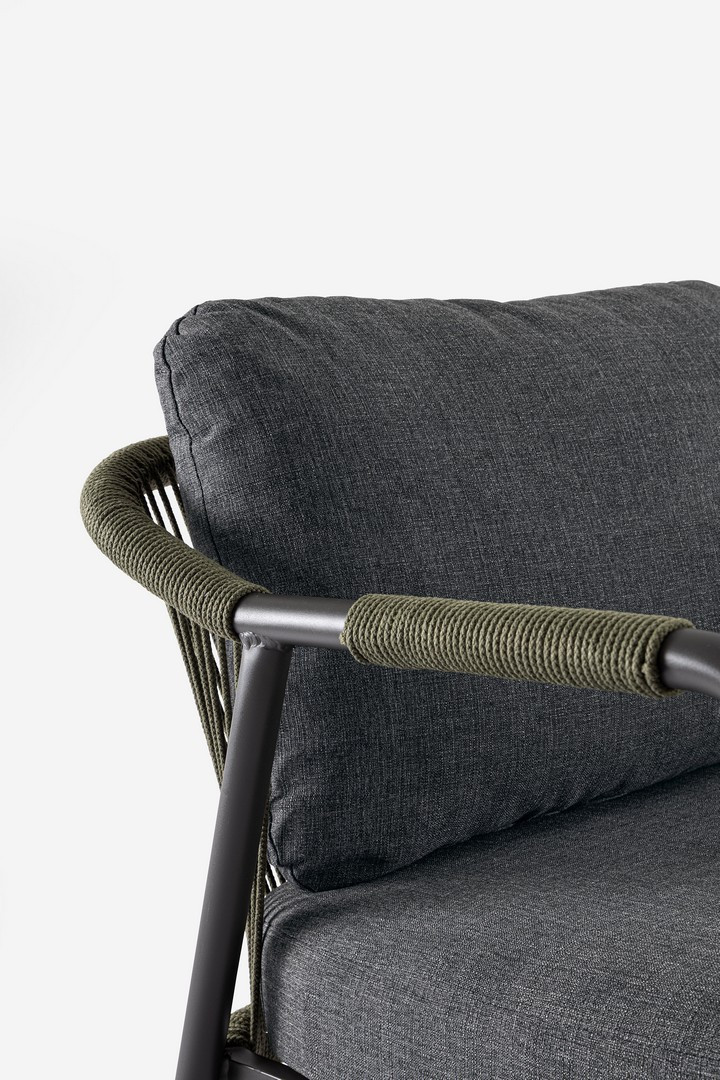 SALOTTO C-C MIRAVET ANTRACITE/VERDE