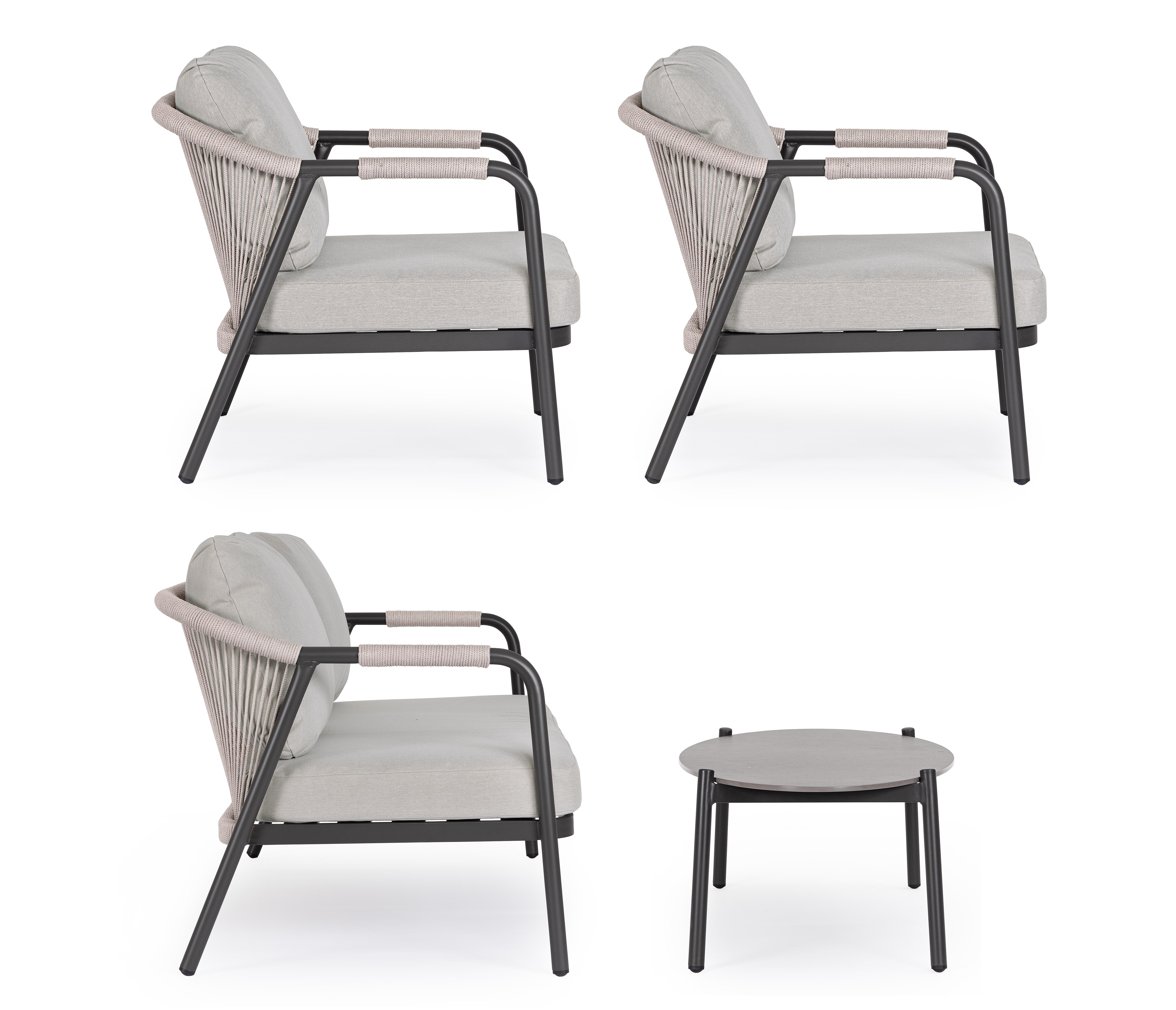SALOTTO C-C MIRAVET ANTRACITE/KHAKI